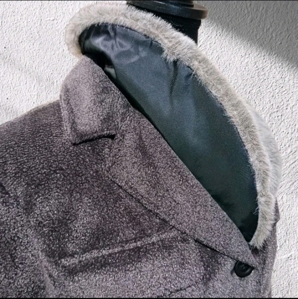 VTG Cadence Faux Fur Convertible Collar Blazer Jacket - Picture 4 of 11